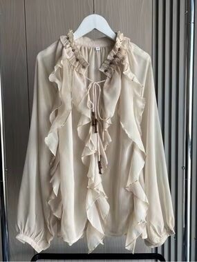 Festival boho long sleeve top small like brand new